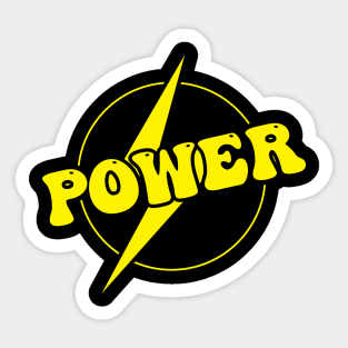 Power simple lightning energy illustration typography design Sticker